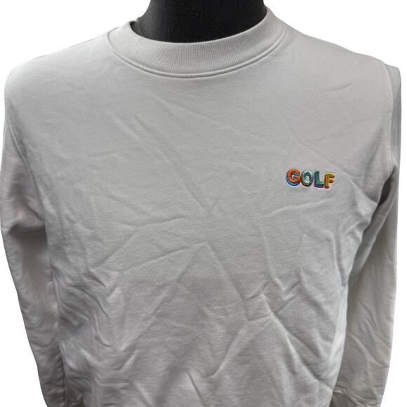 Golf Wang Crewneck Tyler The Creator Sweatshirt Embroidered Logo Small White - Picture 2 of 7